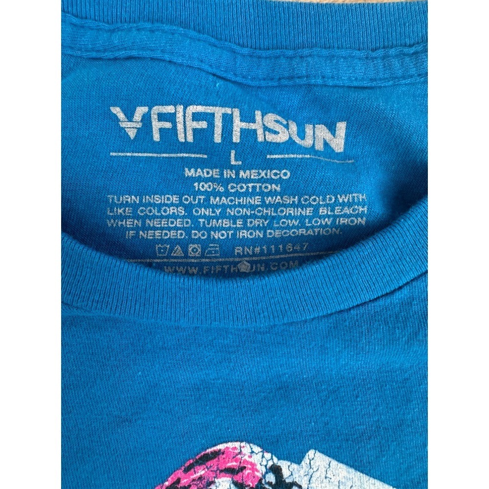 Fifth Sun Men's NASA Graphic T-Shirt Large Blue Short Sleeve Crewneck Astronaut - Picture 5 of 6